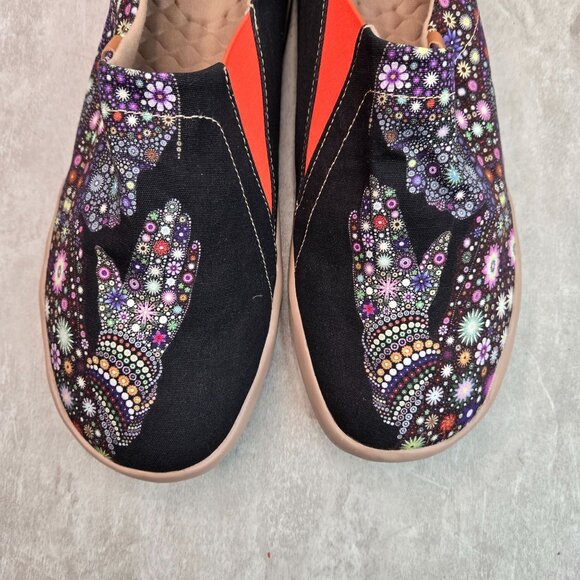 UIN Pray For Goodness Canvas Loafer 12 Multicolor Slip On Comfort Travel Shoes - Picture 9 of 13